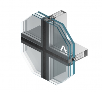 Ściana słupowo-ryglowa przeciwpożarowa MB-SR50N EI, MB-SR50N EI EFEKT