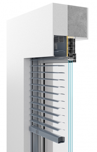 Żaluzja fasadowa w wersji podtynkowej - SkyFlow SZF/BX